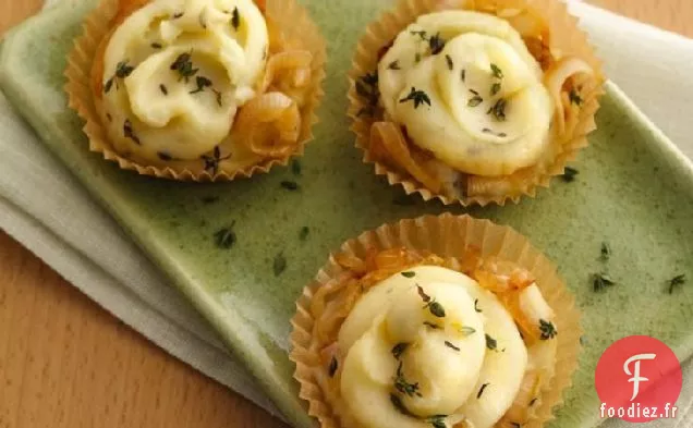 Cupcakes Aux Pommes De Terre Farcies À l'Oignon Caramélisé