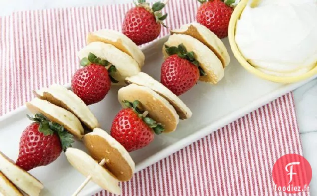 Brochettes de Crêpes aux Fraises