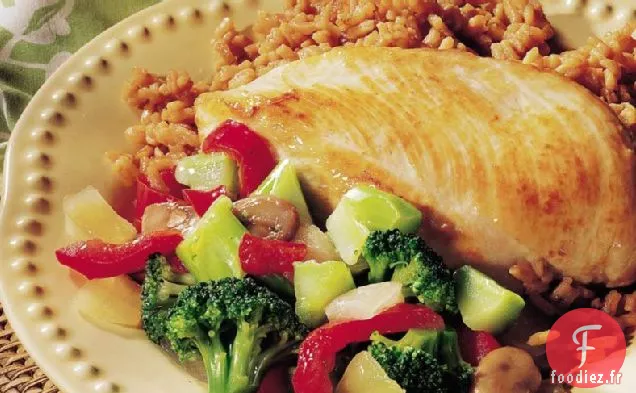 Poulet Sauté au Riz Asiatique
