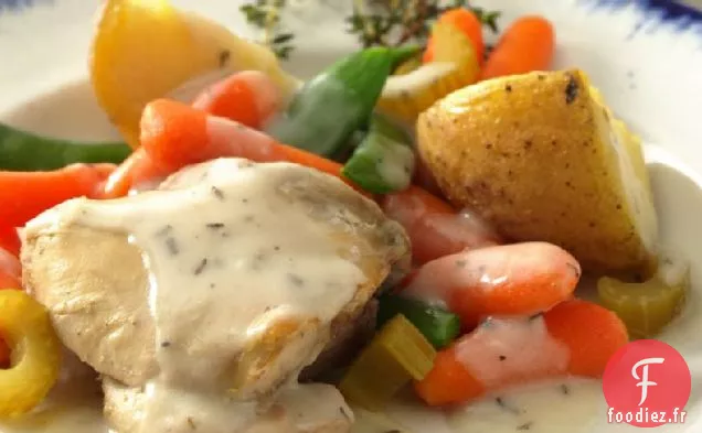 Ragoût de Poulet Crémeux aux herbes à la Mijoteuse (Cuisson pour 2)