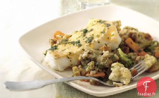 Poisson Cuit au Four avec Farce de Confettis