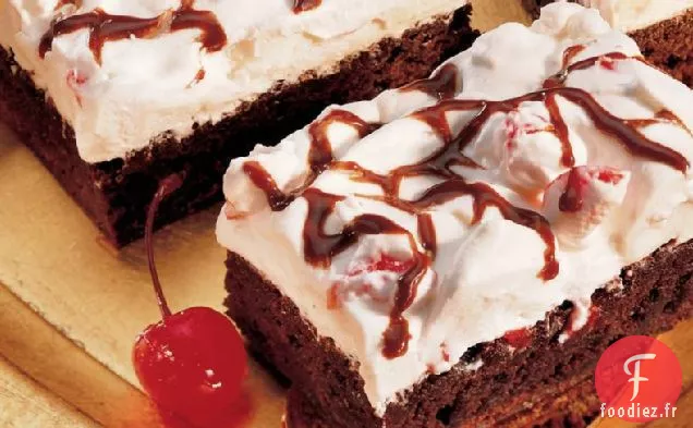 Dessert Brownie aux Cerises Et Au Chocolat