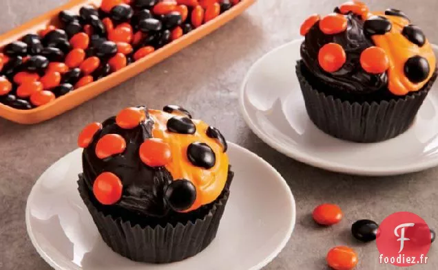 Cupcakes à Pois d'Halloween