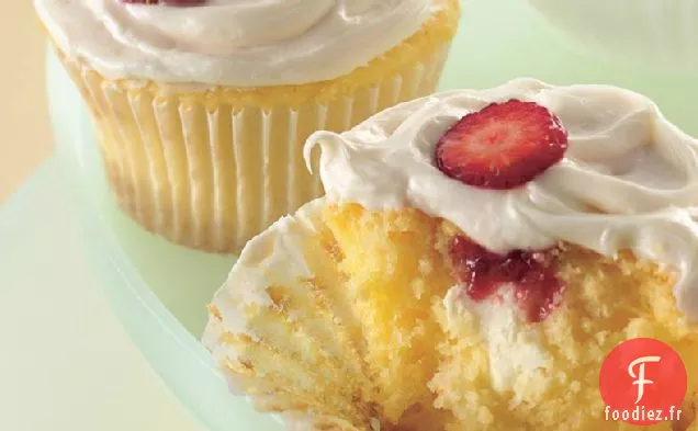 Cupcakes à la Fraise Et au Fromage à la Crème