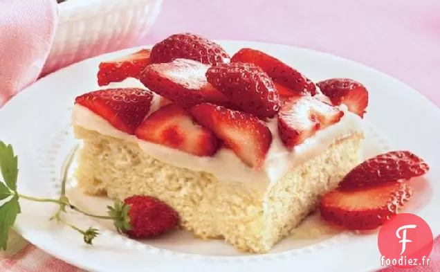 Gâteau au Café Shortcake aux Fraises