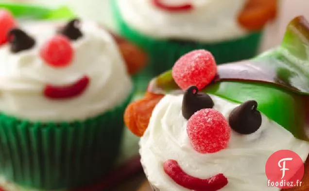 Cupcakes d'Elfe des Fêtes en Velours Rouge