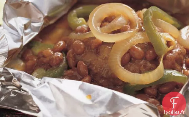 Paquets de Feuilles de Haricots Grillés et de Hamburgers Old West