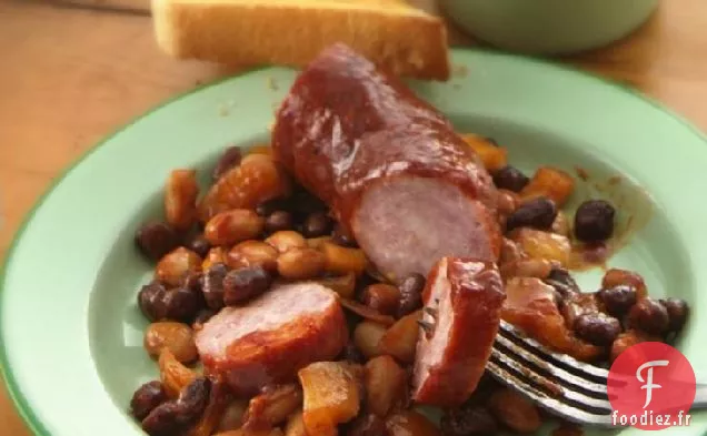 Haricots Grillés à la Mijoteuse et Saucisse Polonaise