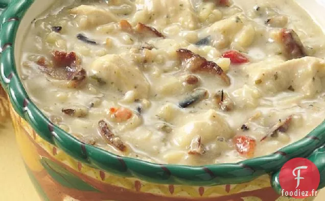 Soupe Légère de Poulet et de Riz Sauvage