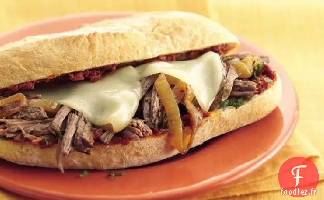 Sandwichs au Bœuf Balsamique à la Mijoteuse