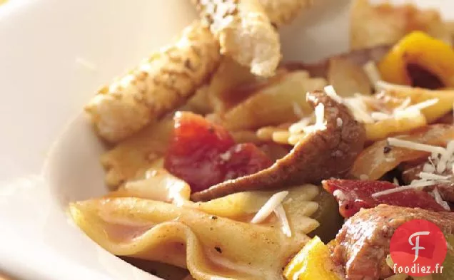 Pâtes Nœud Papillon au Bœuf et aux Tomates