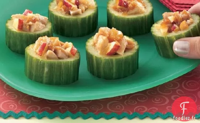 Tasses de Poulet - Chutney -Concombre