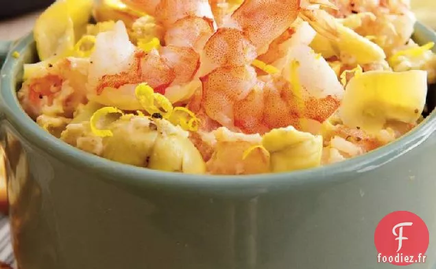 Trempette Chaude aux Crevettes aux Artichauts