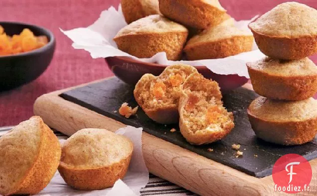 Mini Muffins au Blé Entier Et à l'Abricot
