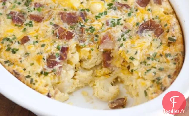Cuisson aux œufs au Chou-fleur et au Bacon
