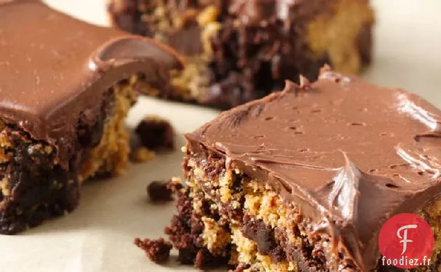 Brownies à la Pâte à Biscuits aux Pépites de Chocolat