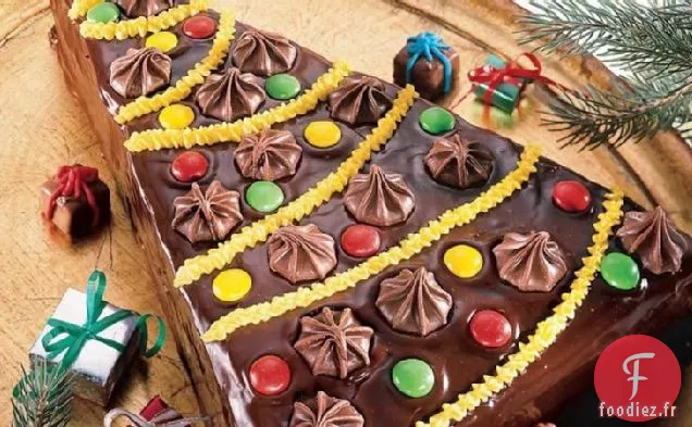 Torte de Brownie En Forme D'Arbre