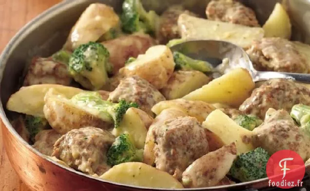 Boulettes de Viande Crémeuses et Pommes de Terre