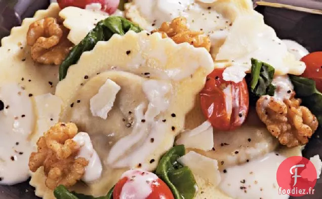 Pâtes Alfredo aux Champignons Sauvages à la Mijoteuse aux Noix