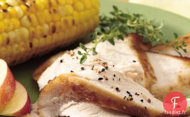 Poitrine de Dinde Grillée avec Glaçage au Miel et aux Pommes