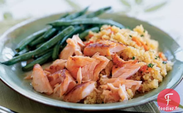 Saumon au Saké Cuit Rapidement au Quinoa