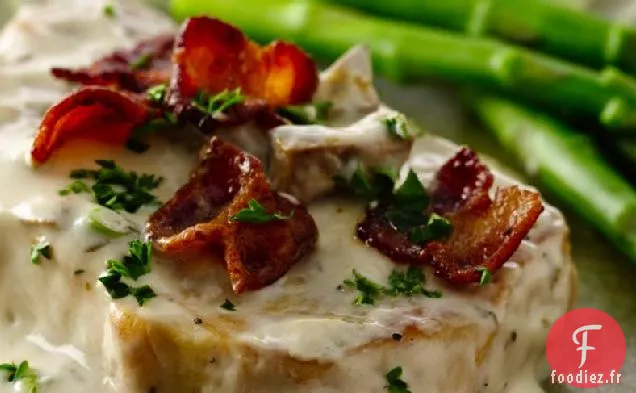 Côtelettes de Porc Crémeuses aux Champignons