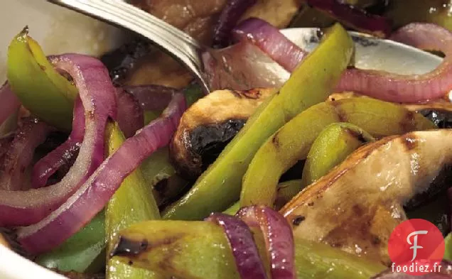 Poivrons Balsamiques et Champignons Grillés
