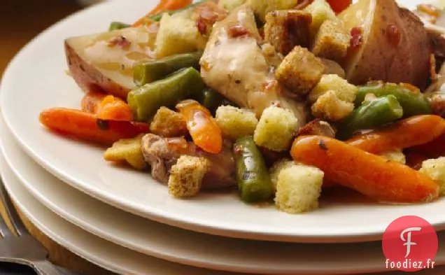 Tarte au Poulet et à la Farce à la Mijoteuse