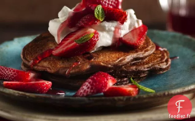 Crêpes aux Fraises Au Chocolat Double