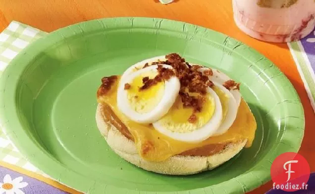 Muffins Garnis d'Œufs et de Bacon