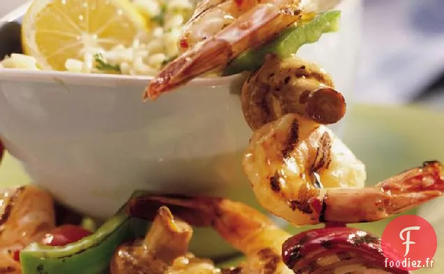 Brochettes de Crevettes Grillées