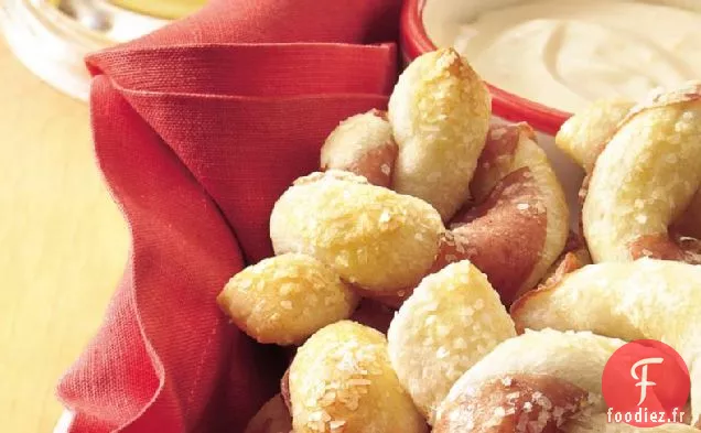 Bretzels Torsadés au Jambon avec Trempette à la bière