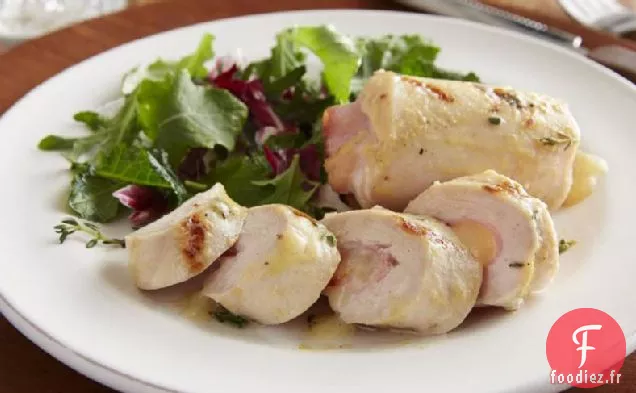 Poitrines de Poulet Farcies au Jambon Grillé et à la Suisse