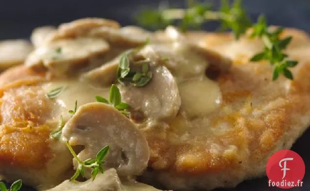 Poulet de Dijon Étouffé aux Champignons
