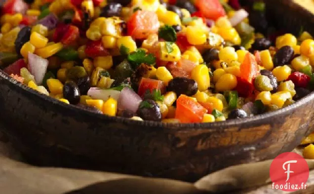 Salsa de Haricots Noirs et Maïs Rôti
