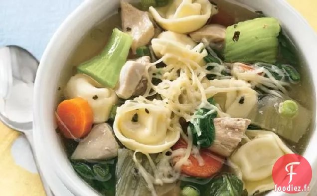 Ragoût de Tortellinis de Poulet et Légumes à la Mijoteuse
