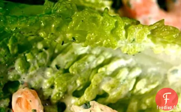 Salade Romaine Aux Crevettes Et Vinaigrette Déesse Verte