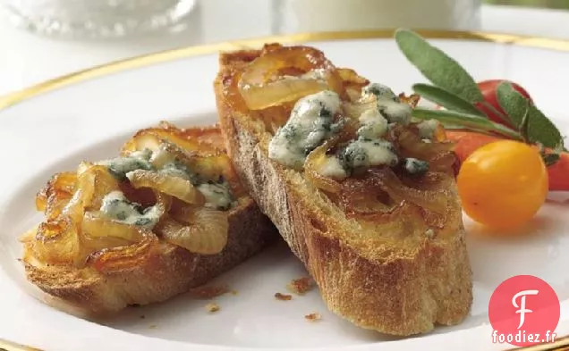 Apéritif Gorgonzola et Oignons Caramélisés