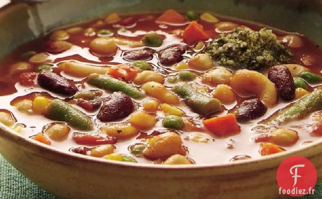 Minestrone à Deux Haricots Mijoteuse