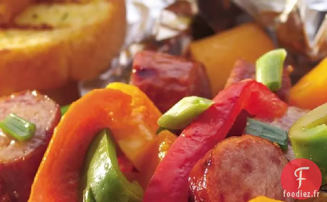Paquets de Feuilles de Saucisses à l'Érable Grillées et de Courge Musquée