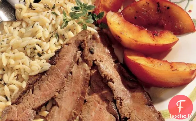 Steak de Flanc Grillé aux Nectarines