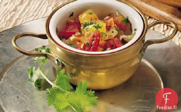 Salade de Tomates Hachées (Tamatar Nu Salade)