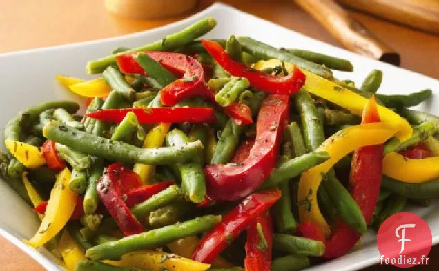 Haricots Verts aux Poivrons Colorés (Taille de la foule)