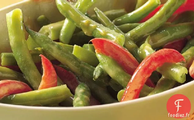 Haricots Verts et Poivrons Rouges