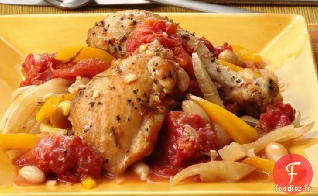 Poulet Braisé Sans Gluten au Fenouil et Haricots Blancs