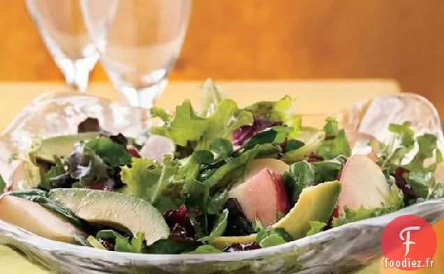 Légumes Verts Mélangés à la Vinaigrette aux Canneberges