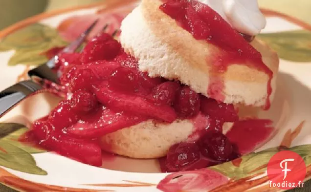 Shortcakes aux Canneberges et aux Pommes
