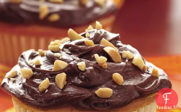 Cupcakes au Beurre d'Arachide avec Glaçage au Chocolat