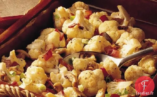Chou-Fleur et Champignons Cuits au four