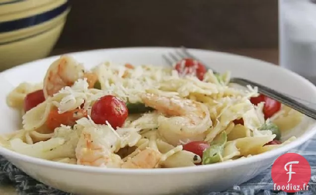 Crevettes aux Herbes Citronnées et Pâtes